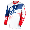 Maillot MX/VTT/DH (ELEMENT Factor white/blue/red) O'Neal