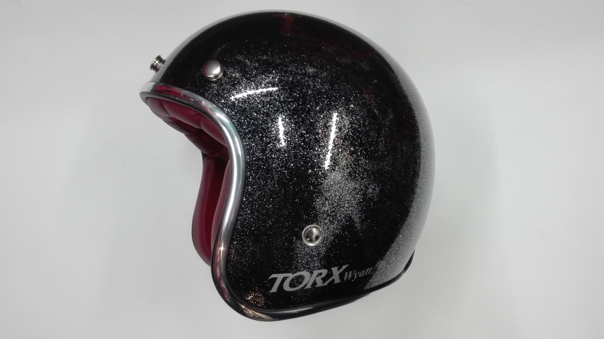 Casque Jet Wyatt Glitter Noir Torx