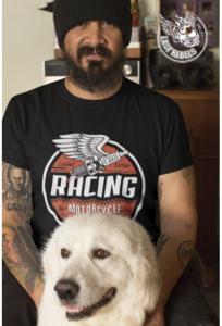 Tee-shirt vintage (Racing motorcycle noir) Last-Rebels