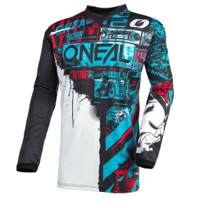 Maillot MX/VTT/DH enfant (ELEMENT jersey ride black/blue) O'Neal