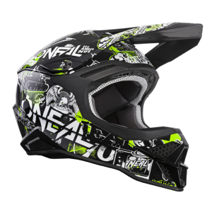 Casque moto MX (série 3 Attack black/neon yellow) O'NEAL