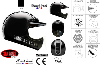 Casque moto cross vintage (Brad Legend Mat black) TORX