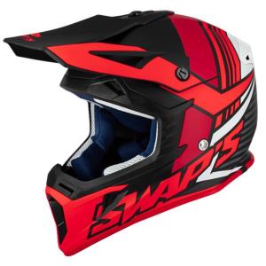 Casque MX noir/rouge mat (Blur S818) SWAP'S