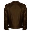 Blouson cuir homme moto route marron (homolgué CE) S.LINE