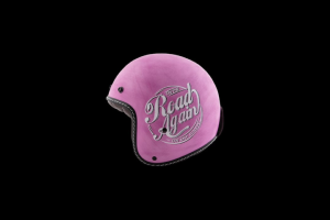 Casque Jet (Sunday road again worn pink) TORX