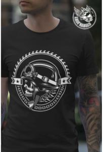 Tee-shirt Kustom-Kulture (German Skull noir) Last-Rebels