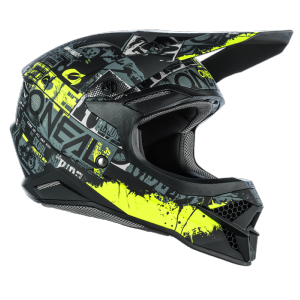 Casque moto MX (série 3 Ride black/neon yellow) O'NEAL