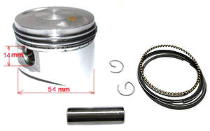 Piston et segments (54mm, axe 14mm) PIT BIKE