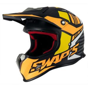 Casque cross enfant (S885 noir/jaune/orange) SWAPS