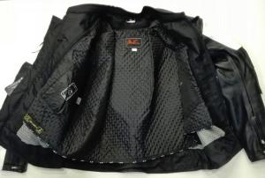Blouson moto cuir homme/femme Homologués (Super-Sport noir/texte blanc) MITSOU