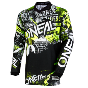 Maillot MX, VTT, BMX (element jersey attack black/neon) O'NEAL