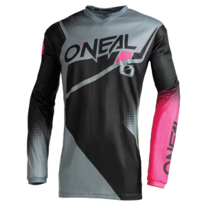 Maillot MX, VTT, BMX (element racewear gray/pink) O'NEAL