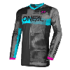 Maillot MX, VTT, BMX (element women's Roller black/cyan) O'NEAL
