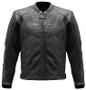 Blouson cuir homme moto route black série perforé  (homolgué CE) GASOLINE