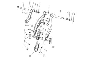 Entretoise bras oscillant MRZ 250