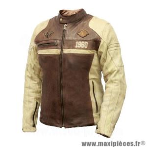 Blouson cuir homme moto route Racer  (homolgué CE) ARCHIVE