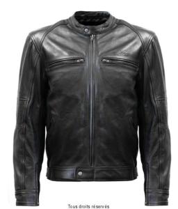 Blouson cuir homme moto route noir  (homolgué CE 2018) S.LINE
