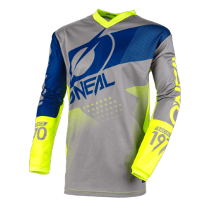 Maillot MX/VTT/DH enfant (ELEMENT jersey factor gray/blue/neon/yellow) O'NEAL