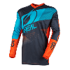 Maillot MX/VTT/DH enfant (ELEMENT jersey factor gray/orange/blue) O'NEAL