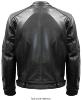 Blouson cuir homme moto route noir  (homolgué CE 2018) S.LINE