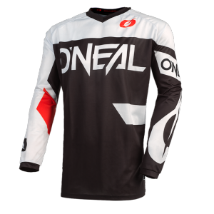 Maillot MX, VTT, BMX (element jersey racewear black/white) O'NEAL