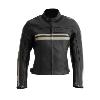 Blouson cuir femme moto route noir Enfield lady (homolgué CE) GASOLINE